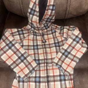 Gymboree Brown and Orange Plaid Jacket
